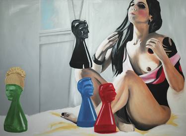 Original Pop Art Erotic Paintings by Janos Kujbus