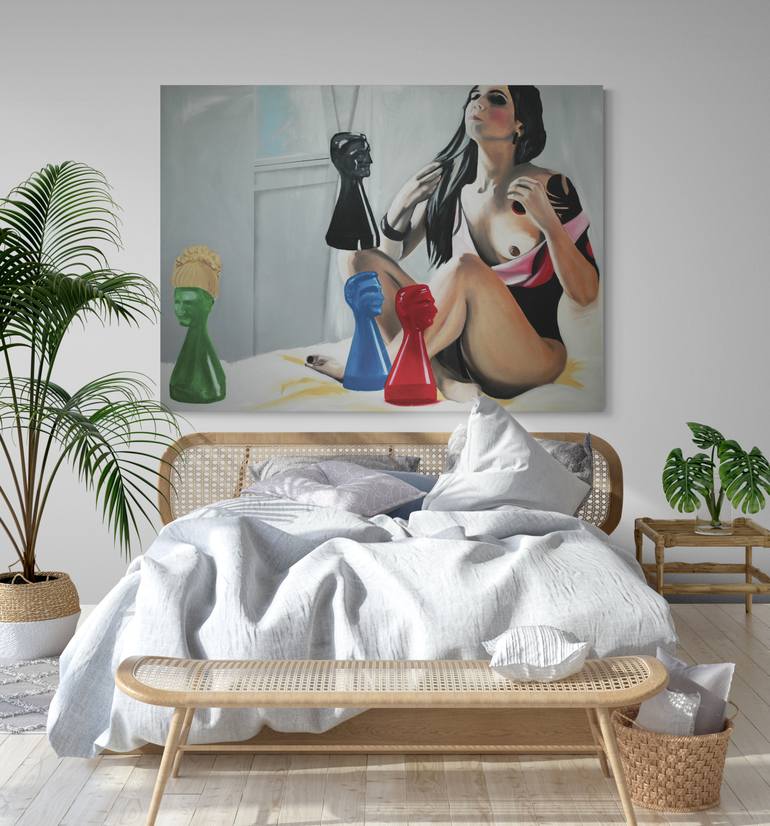 Original Figurative Erotic Painting by Janos Kujbus