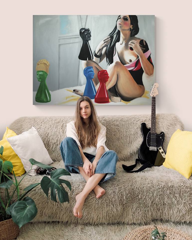 Original Figurative Erotic Painting by Janos Kujbus