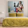 Painting Bed game by Janos Kujbus in interior