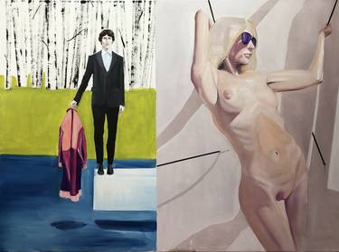 Print of Figurative Erotic Paintings by Janos Kujbus