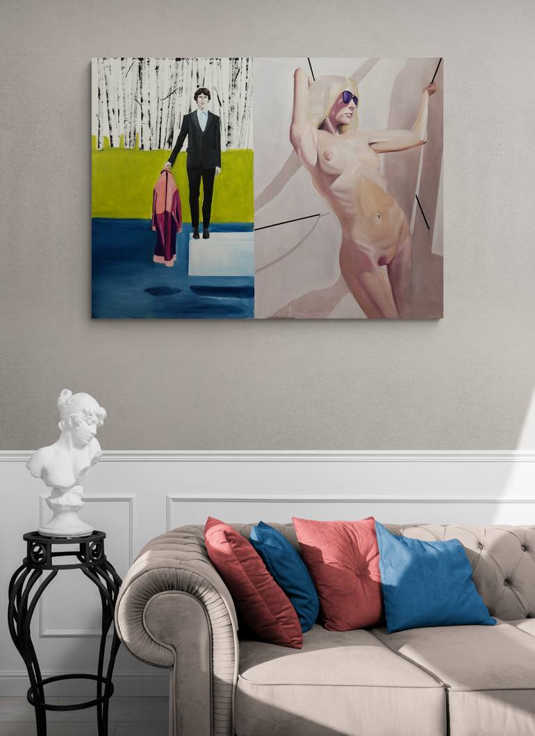 Original Figurative Erotic Painting by Janos Kujbus