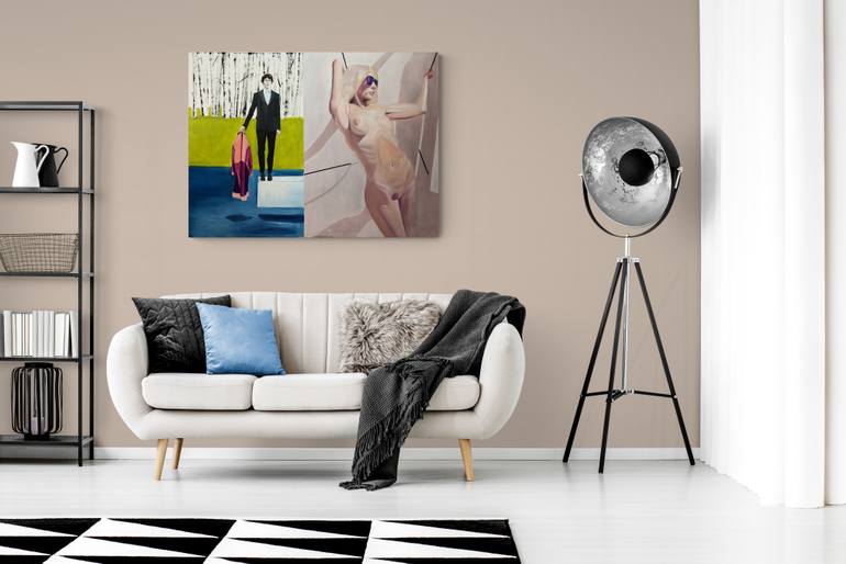 Original Figurative Erotic Painting by Janos Kujbus