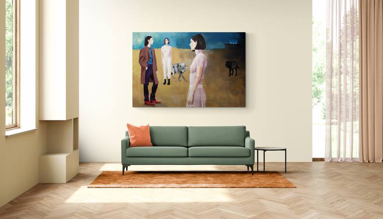 Original Figurative Love Painting by Janos Kujbus