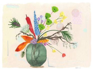 Print of Floral Paintings by Annemette Klit