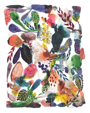 Print of Floral Paintings by Annemette Klit