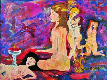 Original Figurative Erotic Paintings by Karen Fabiane