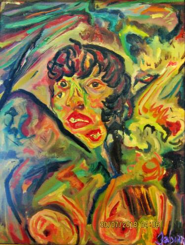 Original Abstract Expressionism Portrait Paintings by Karen Fabiane