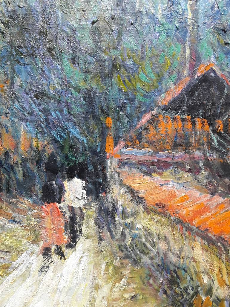 Original Impressionism Landscape Painting by Isa Mammadov