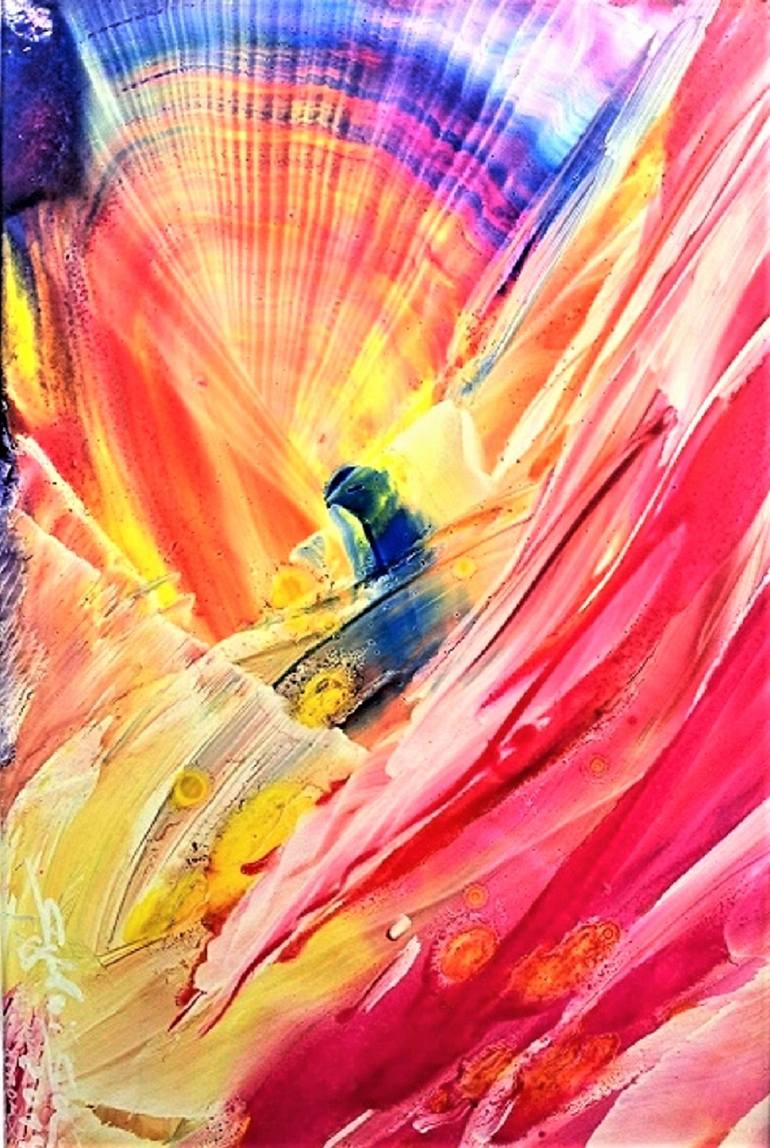 Original Abstract Expressionism Abstract Painting by Sylvia Sanders