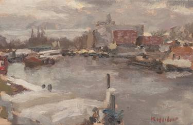 Original Impressionism Cities Paintings by Frans Koppelaar