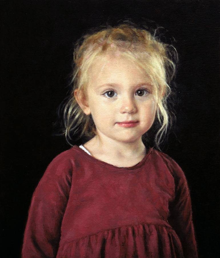 Brown eyed girl Painting by Frans Koppelaar | Saatchi Art