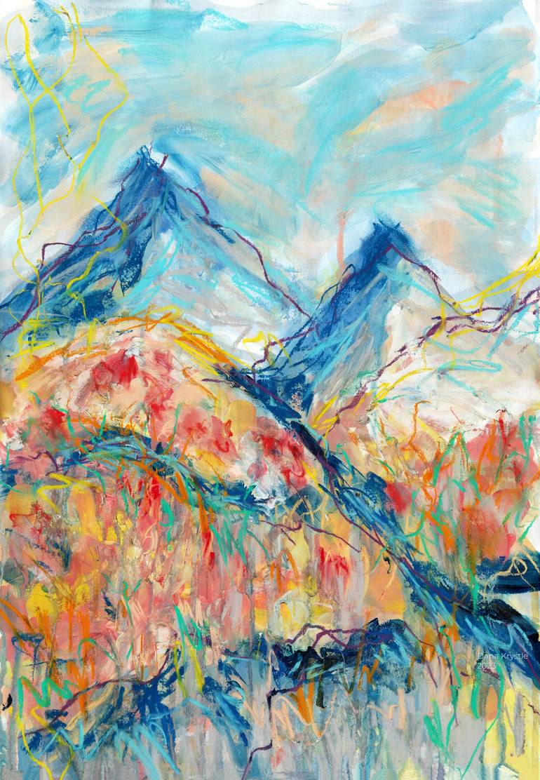 Original Abstract Expressionism Landscape Painting by Dana Krystle