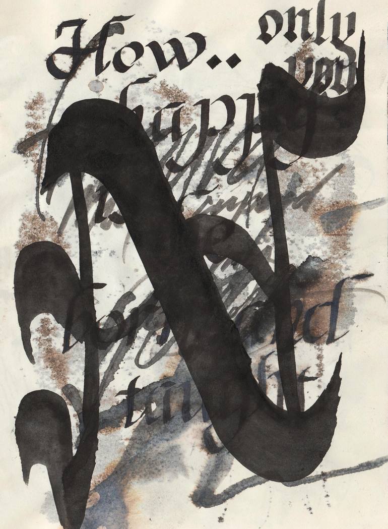 Print of Contemporary Calligraphy Drawing by Dana Krystle