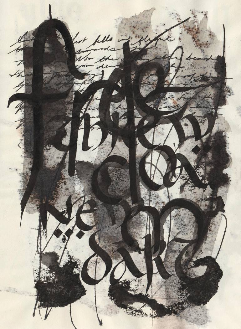 Print of Contemporary Calligraphy Drawing by Dana Krystle