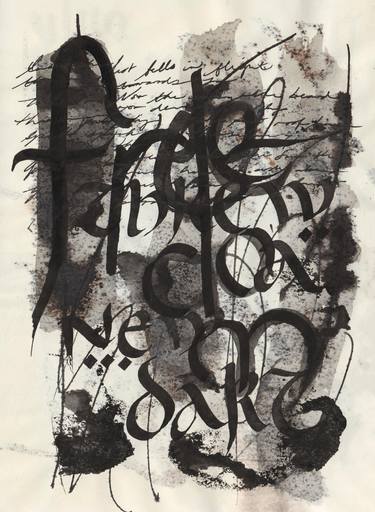 Print of Expressionism Calligraphy Drawings by Dana Krystle