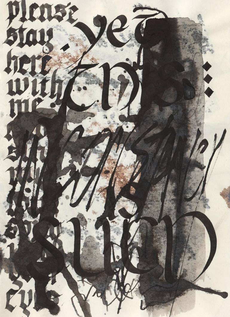 Print of Calligraphy Drawing by Dana Krystle