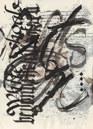 Print of Expressionism Calligraphy Drawings by Dana Krystle