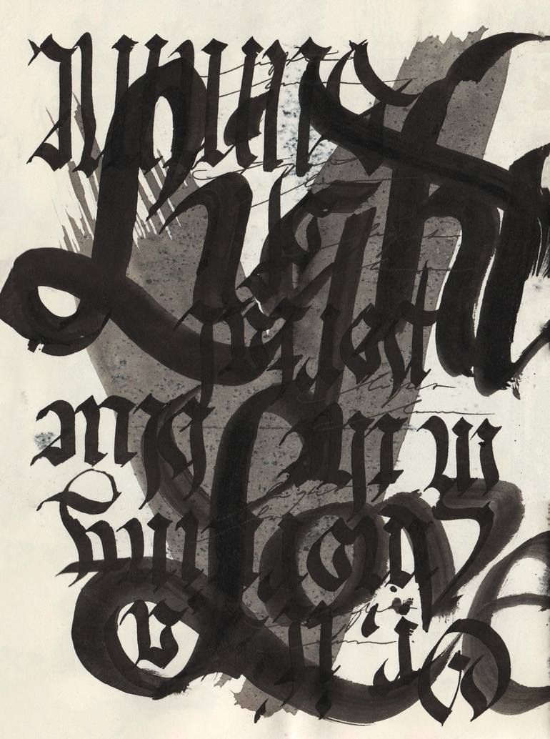 Print of Calligraphy Drawing by Dana Krystle