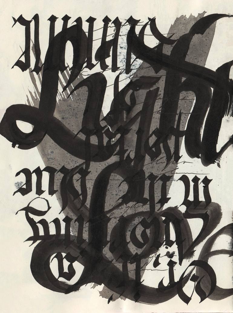 Original Calligraphy Drawing by Dana Krystle