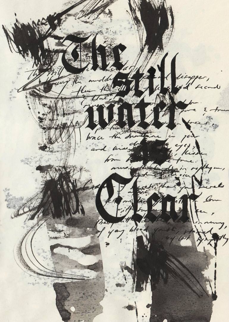 Print of Contemporary Calligraphy Drawing by Dana Krystle