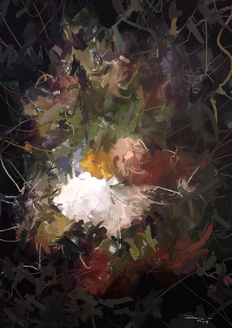 Contemporary Flowers | Digital Painting - Print