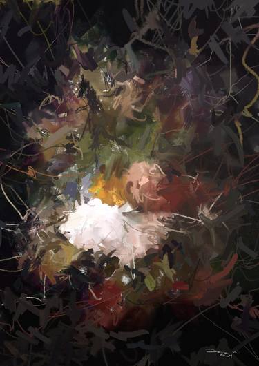 Original Abstract Expressionism Botanic Digital by Dana Krystle