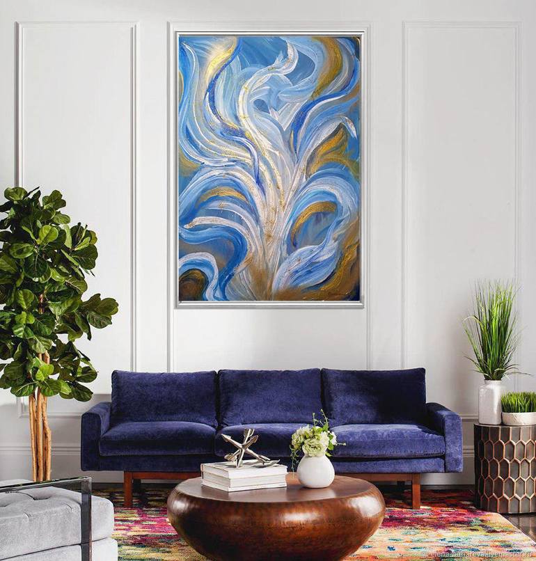 Original Abstract Expressionism Abstract Painting by Tatiana Feoktistova
