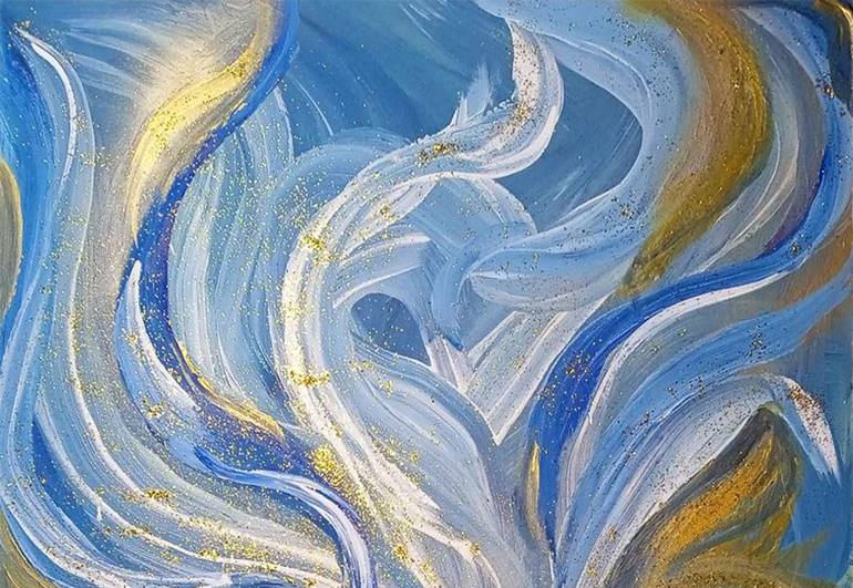 Original Abstract Expressionism Abstract Painting by Tatiana Feoktistova