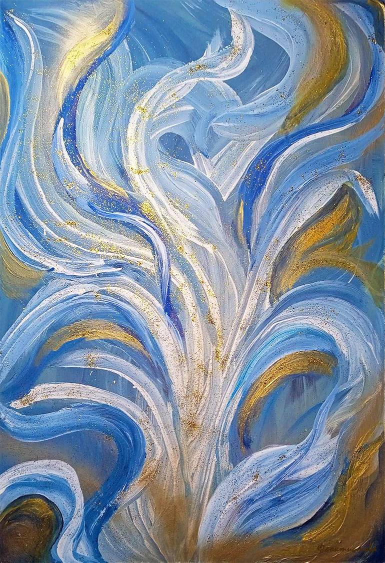 Original Abstract Expressionism Abstract Painting by Tatiana Feoktistova