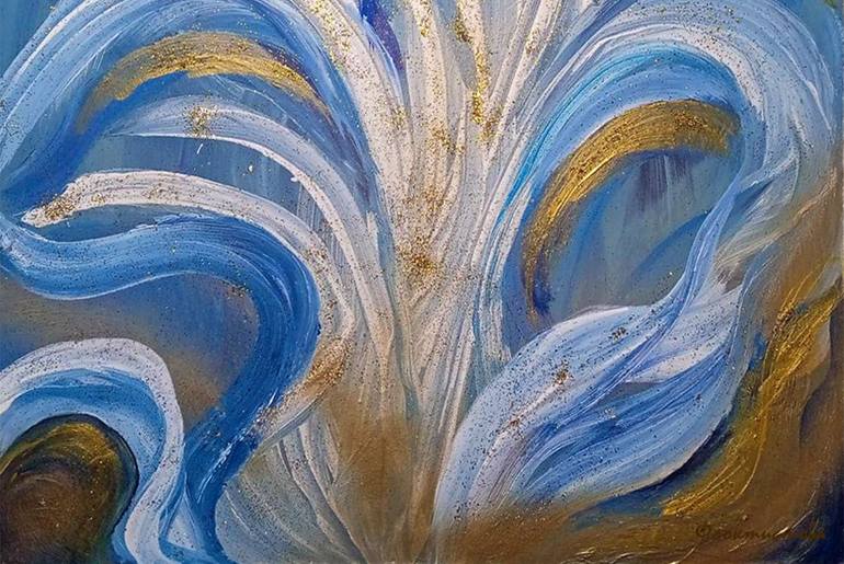 Original Abstract Expressionism Abstract Painting by Tatiana Feoktistova