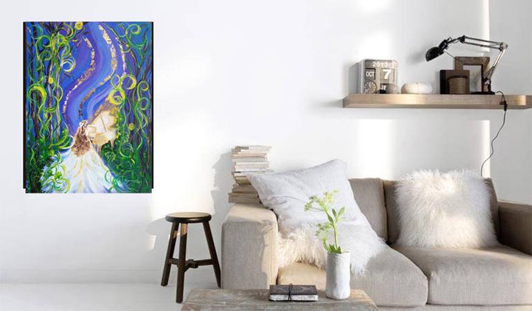 Original Abstract Fantasy Painting by Tatiana Feoktistova
