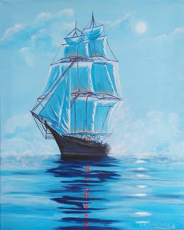 Print of Figurative Ship Paintings by Tatiana Feoktistova