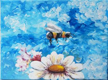 Little bee and flower, a gift idea, a picture as a gift thumb