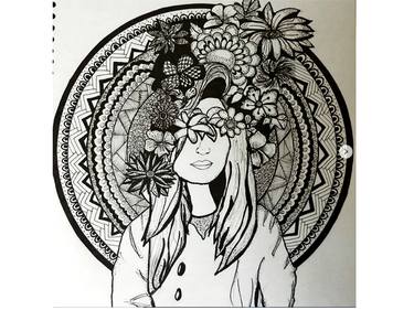 Girl with floral dream thumb