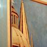 angle shot of corner of frame, showing float channel (which reads as a dark border line around the canvas)