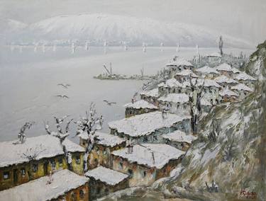 Landscape:Ohrid Lake in Snow thumb
