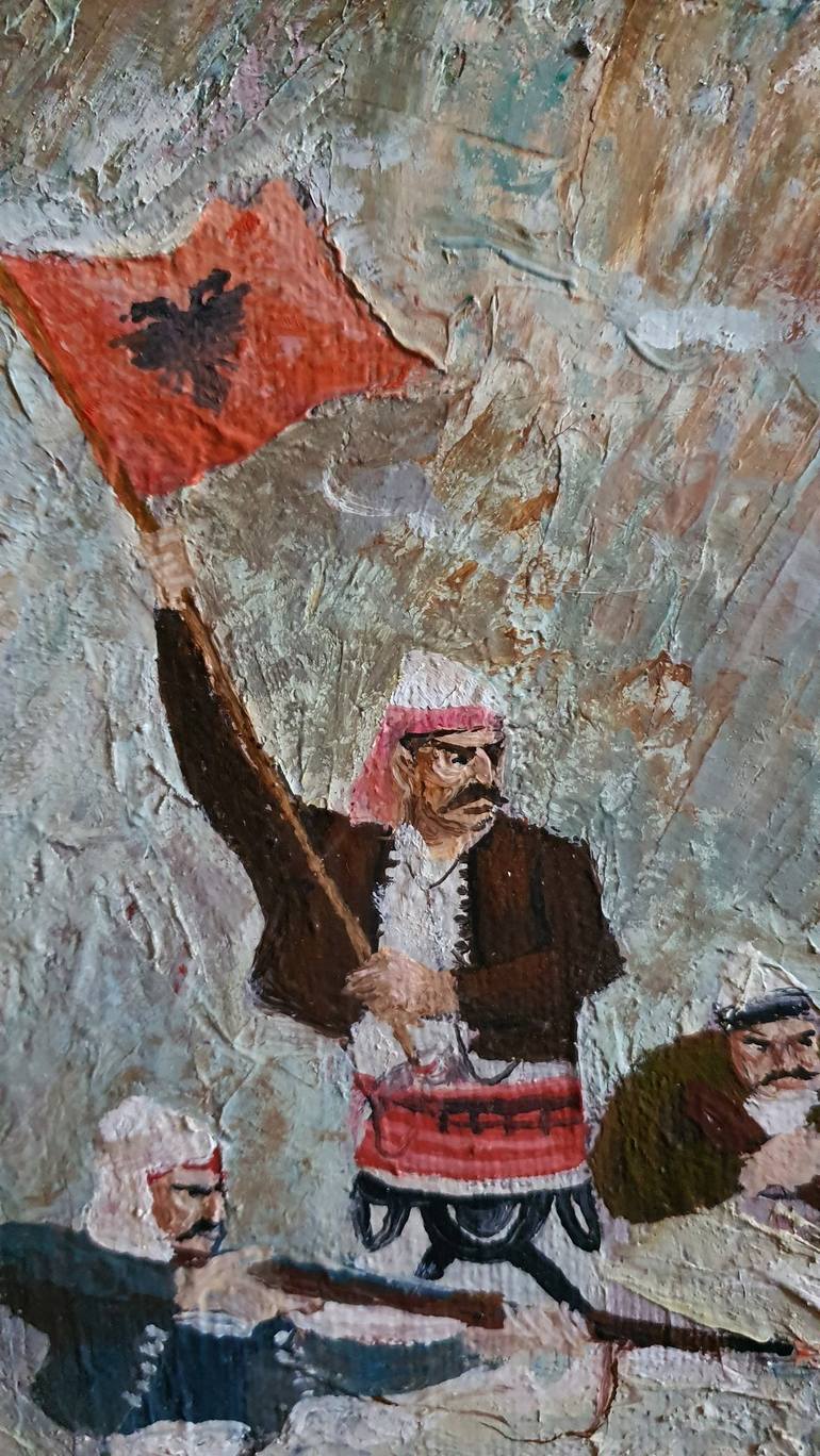 Original Figurative Politics Painting by Xhevdet Dada