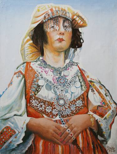 Portrait:The Bride dressed in Traditional Costume-North West Albania thumb