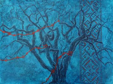 Original Conceptual Garden Painting by Anna Solovienko