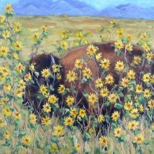 A Peaceful Giant (Bison)