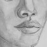 Portrait of lady with big eyes.

I love to concentrate my attention on interesting details. Eyes - is very important subject in my art.

I use pencil technique which can help me to put main focus on interesting details with shadows around.