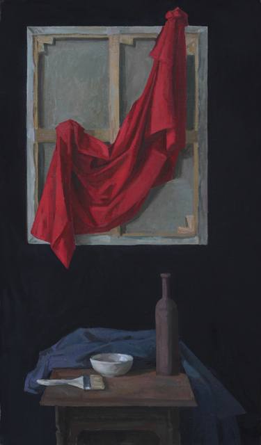 Still life with red drapery thumb