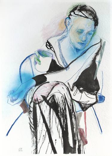 Print of Expressionism Women Drawings by Evgenia Poberezhna