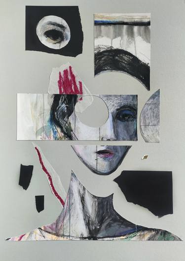 Original Expressionism Women Collage by Evgenia Poberezhna