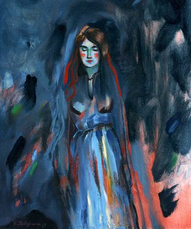 Original Expressionism Women Paintings by Evgenia Poberezhna