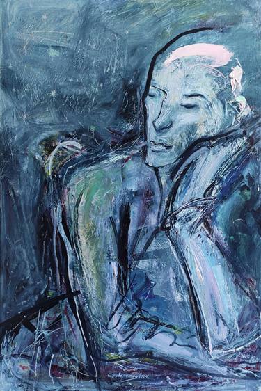 Original Expressionism Men Paintings by Evgenia Poberezhna