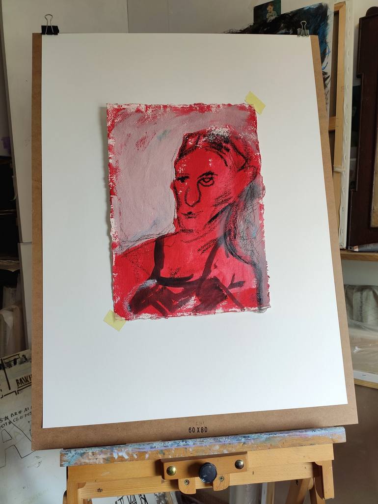 Original Figurative Women Drawing by Evgenia Poberezhna