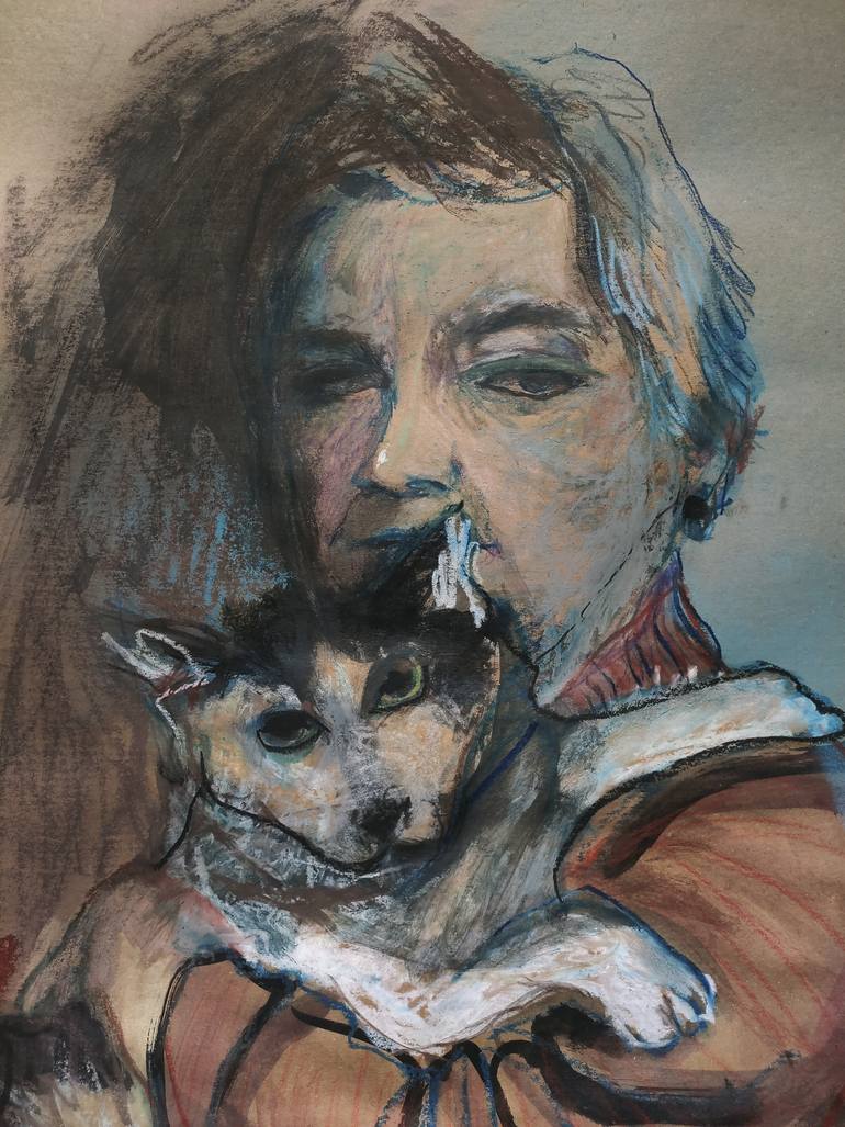 Original Documentary People Drawing by Evgenia Poberezhna