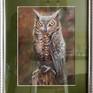 Great horned owl in the rainy forest.

This pastel art was a participant of Minsk Art Exhibition-2019 "Fairytale time".

Now it is in temporarily frame and passepartout. You can choose to buy with or without frame.

Soft pastels Sennelier on Canson paper. I always use high quality acid-free paper and lightfast materials.

I also accept commissions. If you would like to order a portrait of your beloved pet friend - feel free to email me: hesseria@gmail.com

My Portfolio on Instagram: @eri_artist
